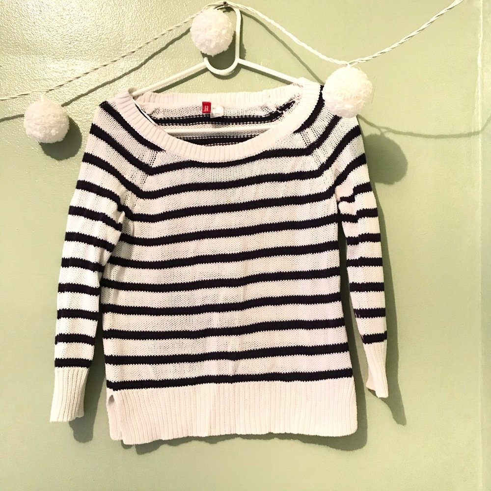 Striped Scoop Neck Sweater